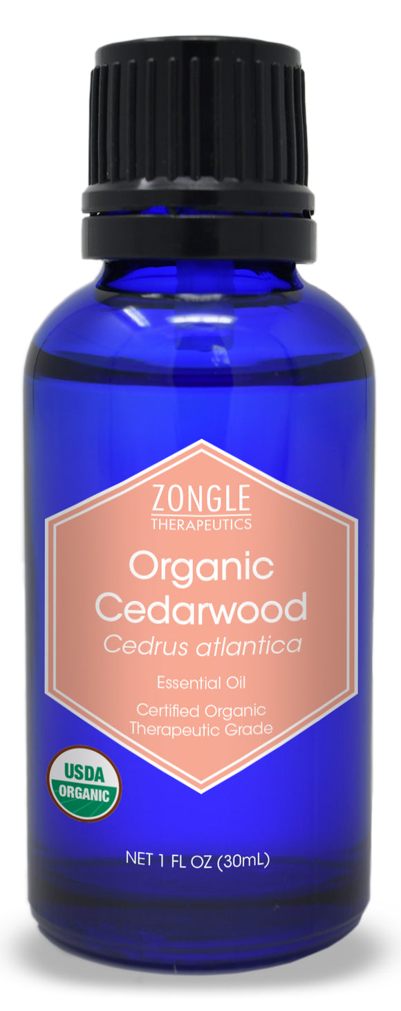 Zongle USDA Certified Organic Cedarwood Essential Oil, Cedrus Atlantica, 1 oz