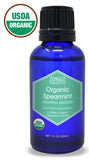 Zongle USDA Certified Organic Spearmint Essential Oil, Safe To Ingest, Mentha Spicata, 1 oz