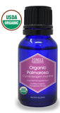 Zongle USDA Certified Organic Palmarosa Oil, Safe to Ingest, Cymbopogon Martinii, 15 ml