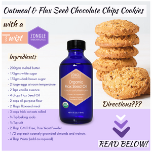 Oatmeal & Flaxseed Chocolate Chip Cookies With A Twist