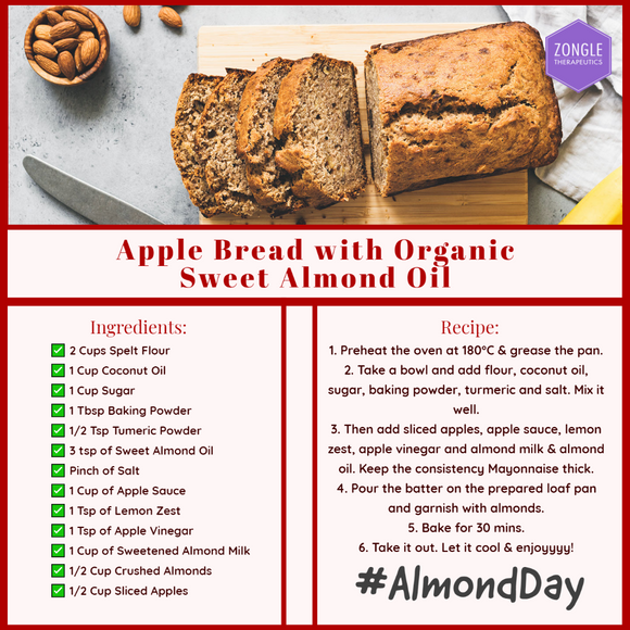 Apple Bread With Organic Sweet Almond Oil