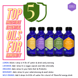 Top 5 Ingestible Essential Oils For Immunity