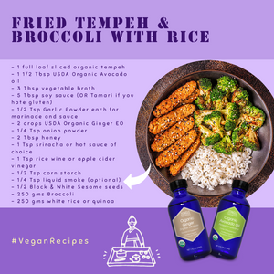 Fried Tempeh & Broccoli With Rice