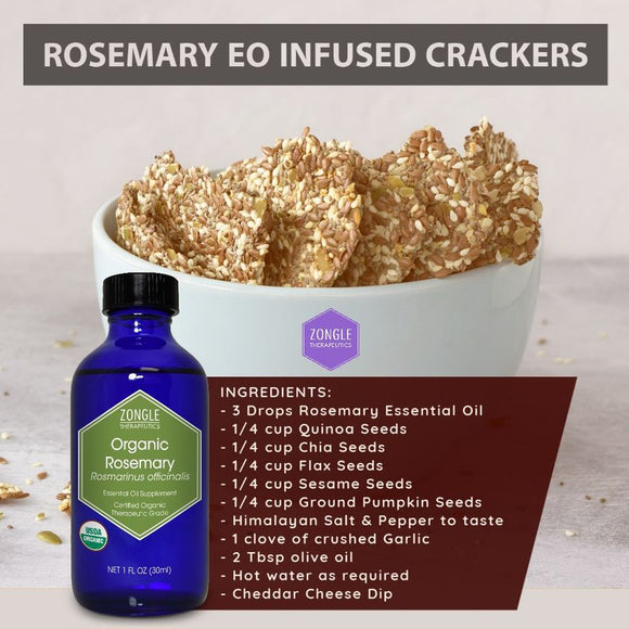Rosemary Essential Oil Infused Crackers Recipe