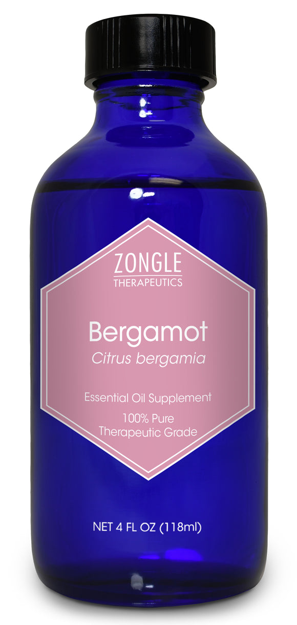 Zongle Bergamot Essential Oil, Italy, Food Grade, Citrus Bergamia, 4 Oz