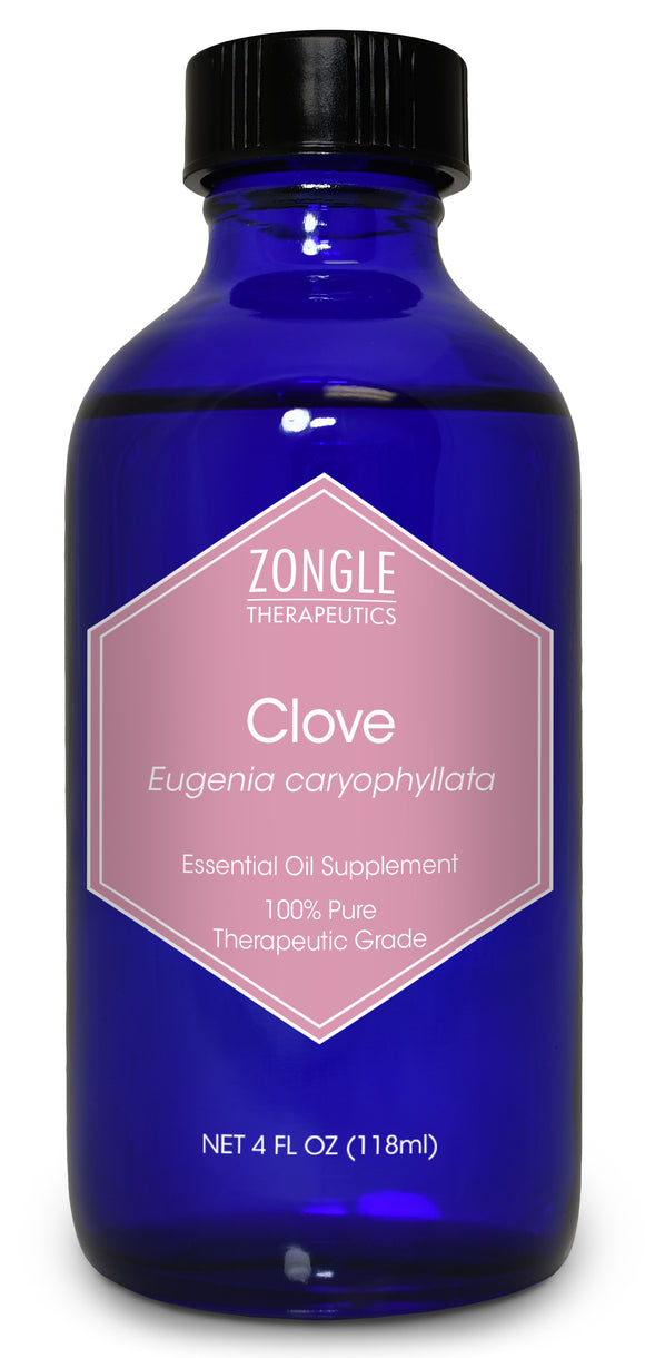 Zongle Clove Essential Oil, Food Grade, Eugenia Caryophyllata, 4 Oz