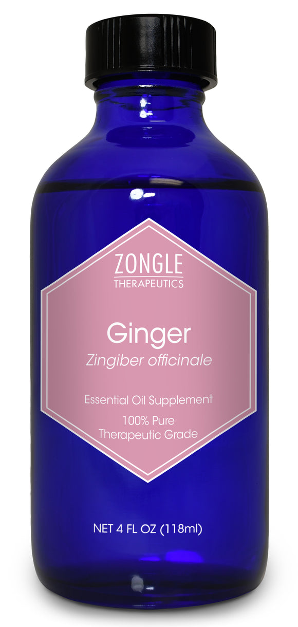 Zongle Ginger Essential Oil, Food Grade, Zingiber Officinale, 4 Oz