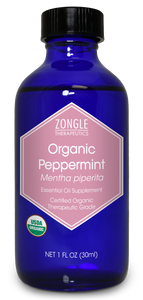 Zongle USDA Certified Organic Peppermint Oil, Safe To Ingest, Mentha Piperita, 1 oz