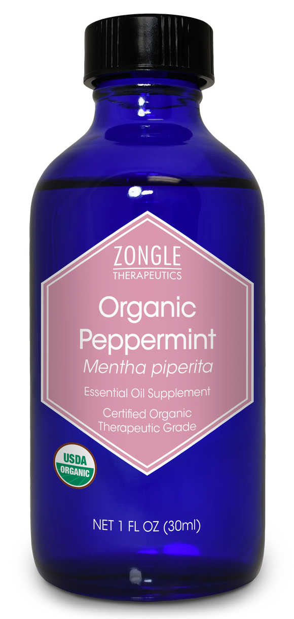 Zongle USDA Certified Organic Peppermint Oil, Safe To Ingest, Mentha Piperita, 1 oz
