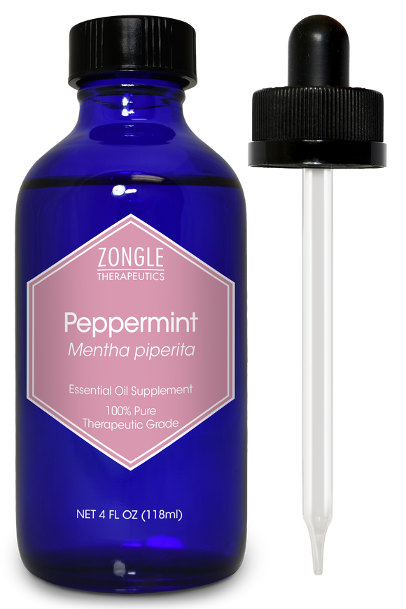 Zongle Peppermint Oil, Safe To Ingest, Mentha Piperita, 4 Oz