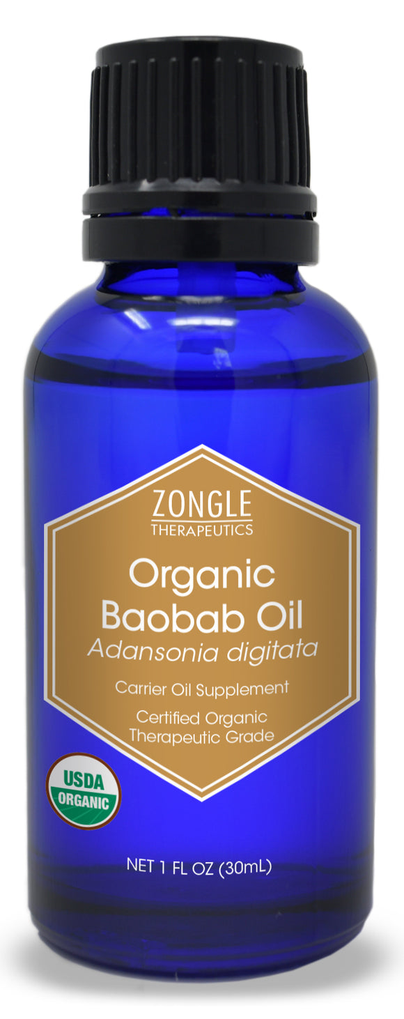 Zongle USDA Certified Organic Baobab Oil, West Africa, Safe To Ingest, Adansonia Digitata , 1 oz