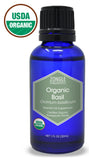 Zongle USDA Certified Organic Basil Essential Oil, Safe To Ingest, Ocimum Basilicum, 1 oz