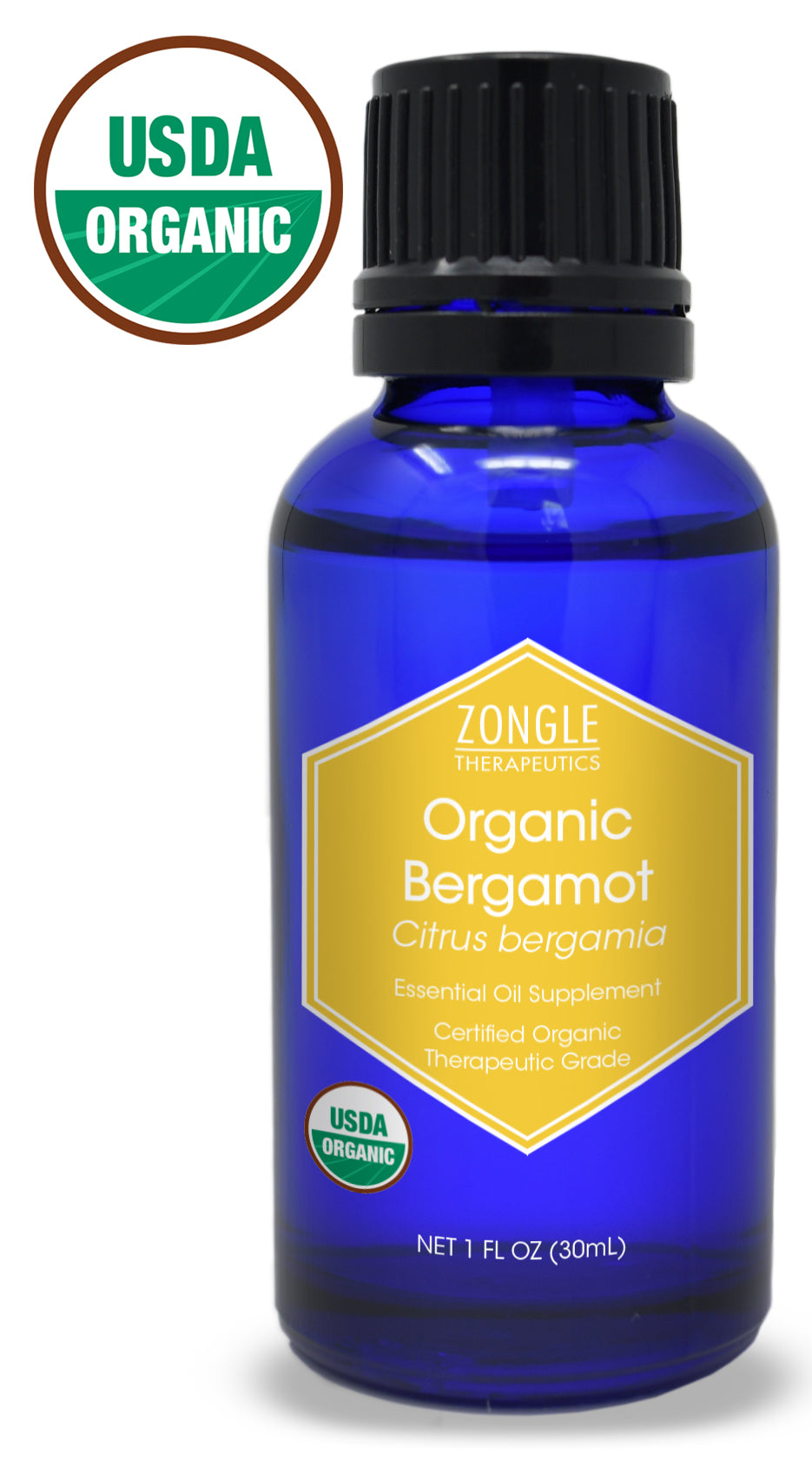 Zongle USDA Certified Organic Bergamot Essential Oil, Safe To
