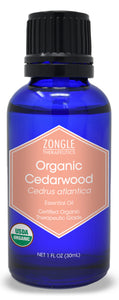 Zongle USDA Certified Organic Cedarwood Essential Oil, Cedrus Atlantica, 1 oz