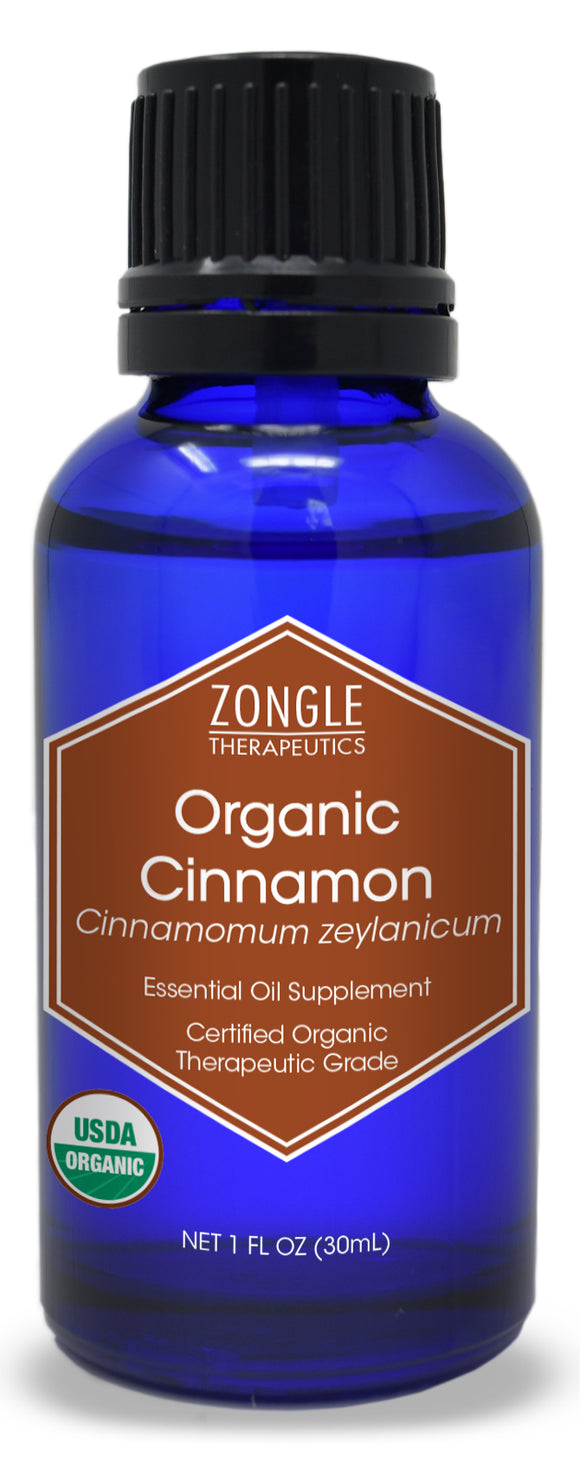 Zongle USDA Certified Organic Cinnamon (Leaf) Essential Oil, Safe To Ingest, Cinnamomum Zeylanicum, 1 oz