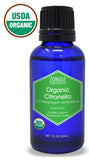 Zongle USDA Certified Organic Citronella Essential Oil, Indonesia, Cymbopogon Winteranius, 1 oz
