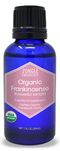 Zongle USDA Certified Organic Frankincense Essential Oil, Safe To Ingest, Boswellia Serrata, 1 oz