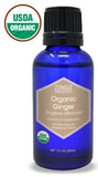 Zongle USDA Certified Organic Ginger Essential Oil, Safe To Ingest, Zingiber Officinale, 1 oz