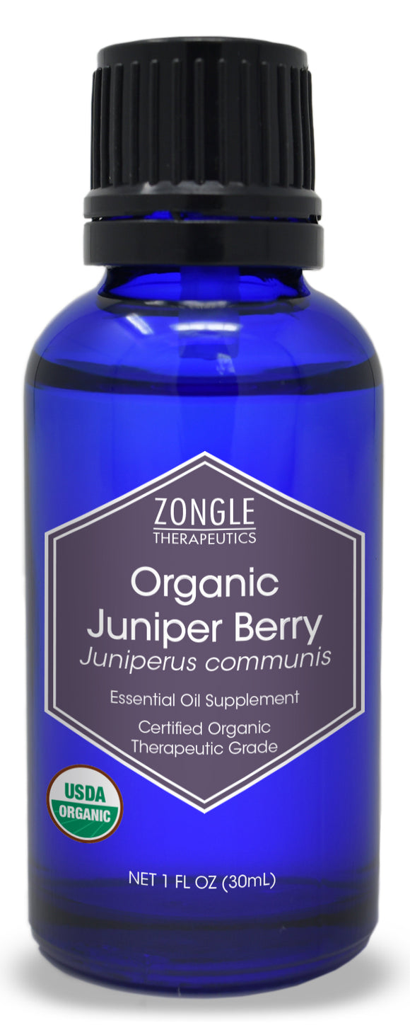 Zongle USDA Certified Organic Juniper Berry Essential Oil, Bulgaria, Safe To Ingest, Juniperus Communis, 1 oz