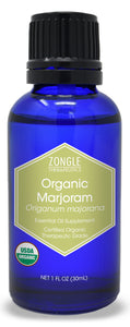 Zongle USDA Certified Organic Marjoram Essential Oil, Safe To Ingest, Origanum Majorana, 1 oz