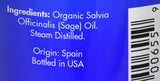 Zongle USDA Certified Organic Sage Essential Oil, Spain, Salvia Officinalis, 1 oz