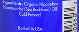 Zongle USDA Certified Organic Sea Buckthorn Oil, Unrefined Virgin, Cold Pressed, Hippophae Rhamnoides, 1 oz