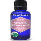 Zongle USDA Certified Organic Peppermint Oil, Safe To Ingest, Mentha Piperita, 1 oz