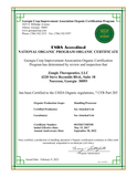 Zongle Therapeutics - USDA Organic Certificate