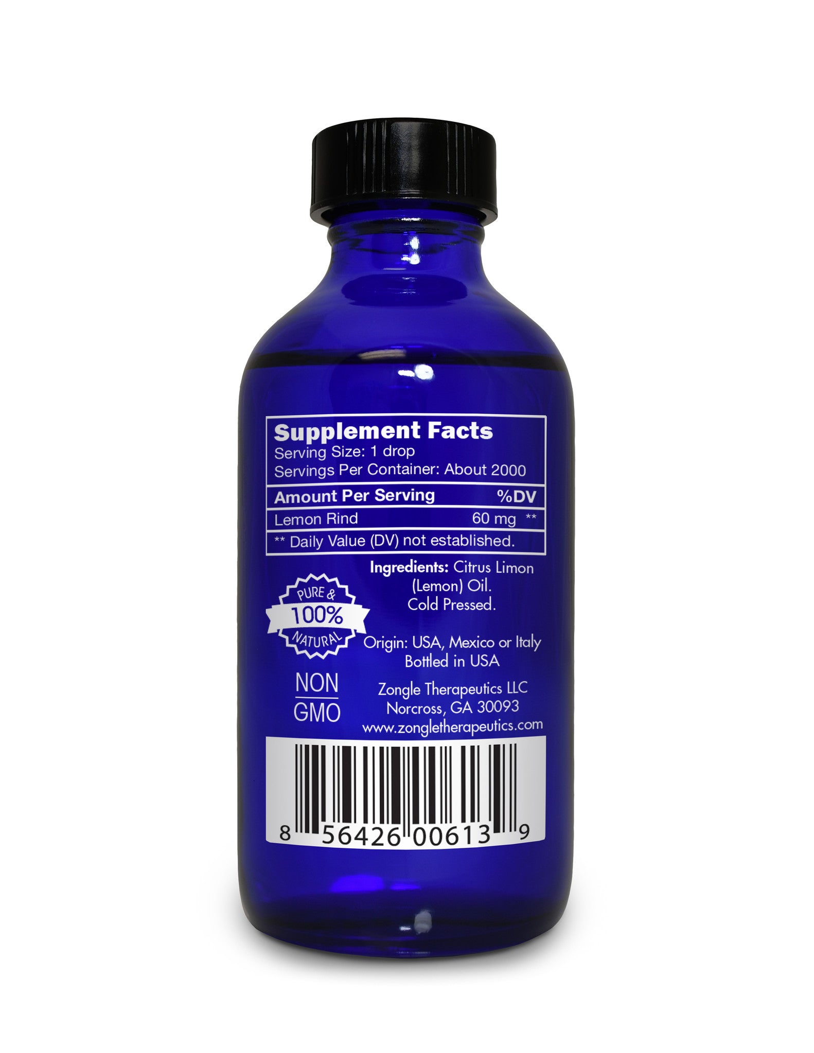 Zongle Lemon Essential Oil, Italian, Safe To Ingest, Citrus Limon