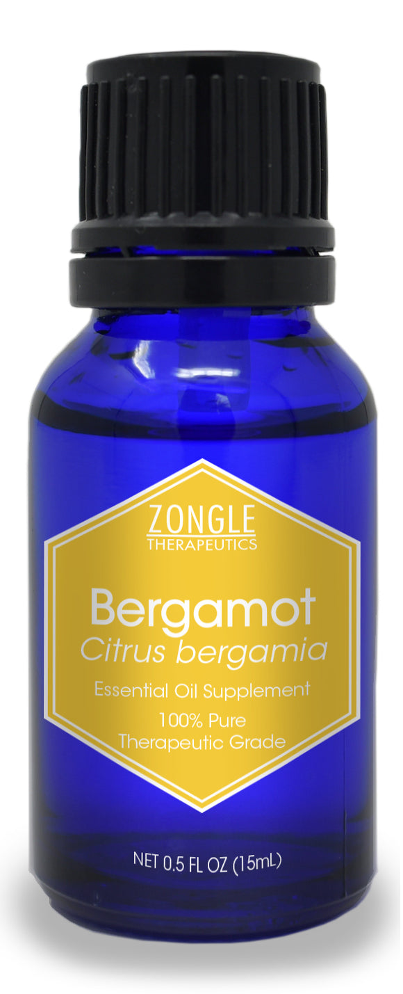 Zongle Bergamot Essential Oil, Italy, Safe To Ingest, 15 mL