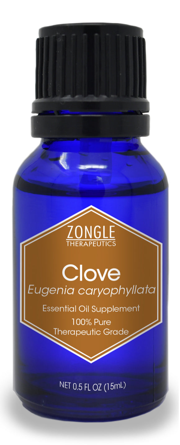 Zongle Clove Essential Oil, Indonesia, Safe To Ingest, 15 mL