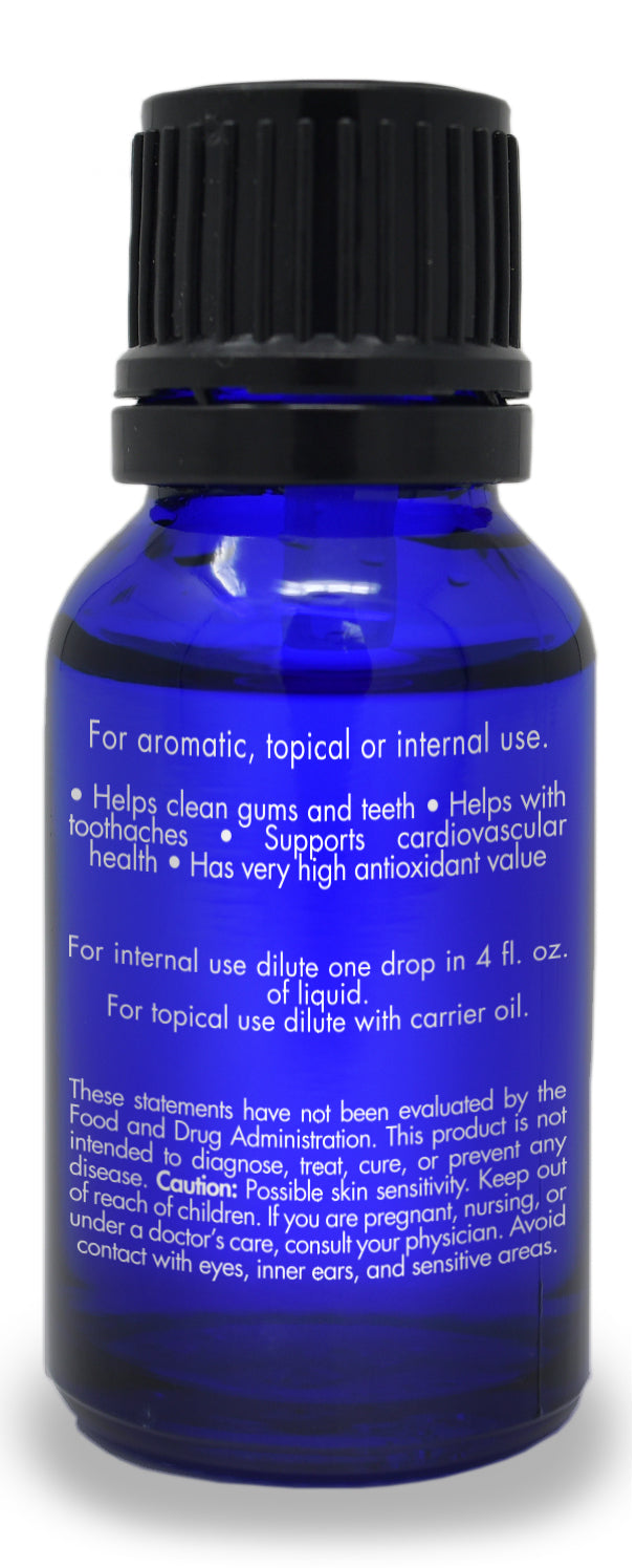 Zongle Clove Essential Oil, Indonesia, Safe To Ingest, 15 mL