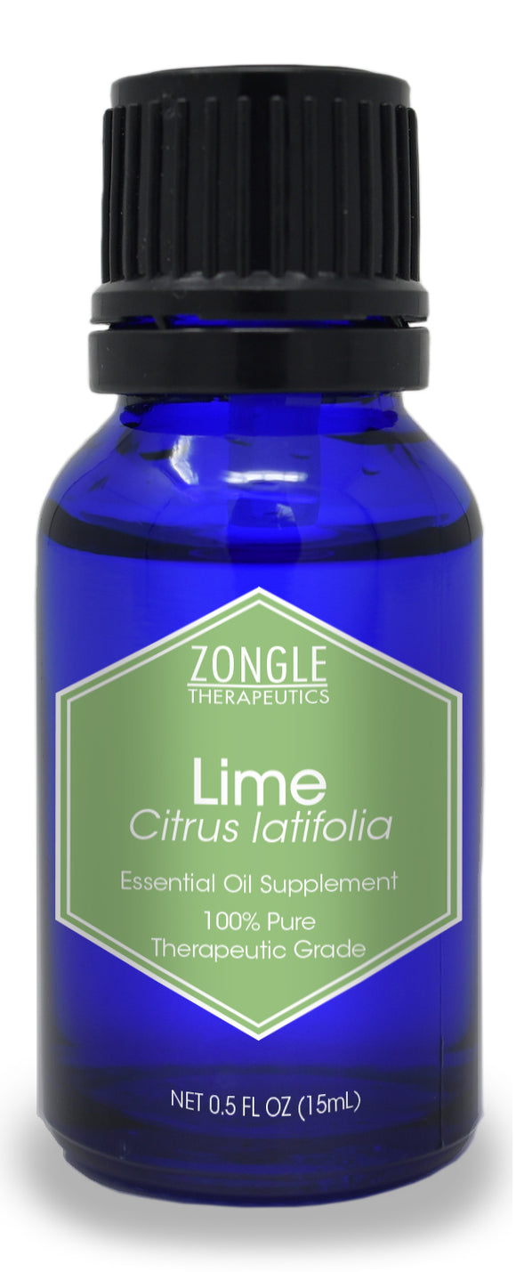 Zongle Lime Essential Oil, Mexico, Safe To Ingest, 15 mL