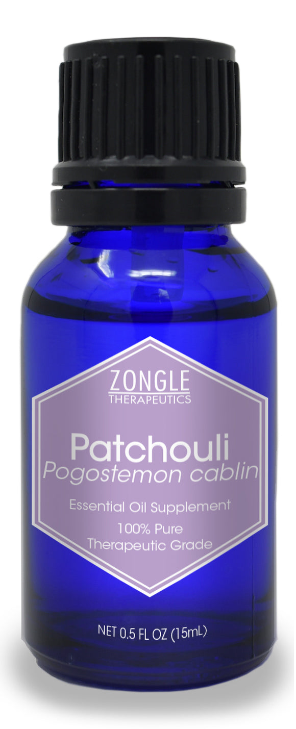 Zongle Patchouli Essential Oil, Indonesia, Safe To Ingest, 15 mL