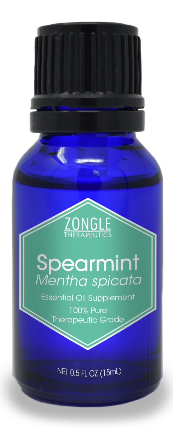 Zongle Spearmint Essential Oil, India, Safe To Ingest, 15 mL