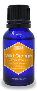 Zongle Wild Orange Essential Oil, Mexico, Safe To Ingest, Citrus Sinensis, 15 mL