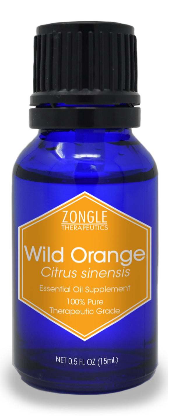 Zongle Wild Orange Essential Oil, Mexico, Safe To Ingest, Citrus Sinensis, 15 mL