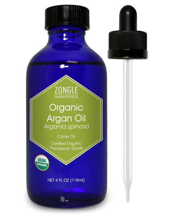 Zongle USDA Certified Organic Argan Oil, Moroccan, Argania Spinosa, 4 oz