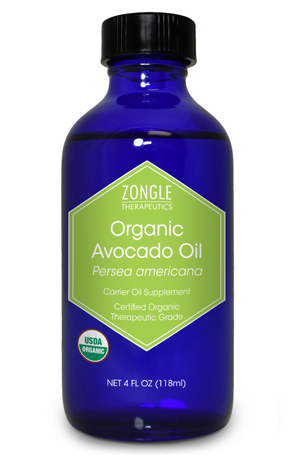 Zongle USDA Certified Organic Avocado Oil, Safe To Ingest, Persea Americana, 4 oz
