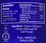 Zongle USDA Certified Organic Babassu Oil, Safe To Ingest, Orbignya Oleifera, 4 oz - Ingredients