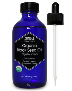 Zongle USDA Certified Organic Black Seed Oil, Unrefined Virgin, Cold Pressed, Nigella sativa, 4 oz