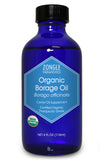 Zongle USDA Certified Organic Borage Oil, Safe To Ingest, Cold Pressed, Borago Officinalis, 4 oz