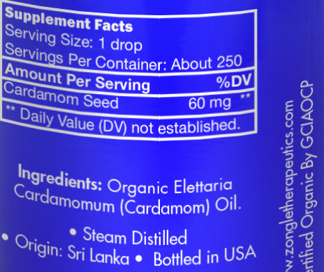 Zongle USDA Certified Organic Cardamom Oil, Safe To Ingest