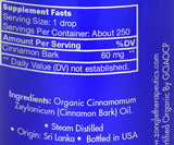 Zongle USDA Certified Organic Cinnamon BARK Essential Oil - Ingredients