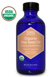 Zongle USDA Certified Organic Flax Seed Oil, Safe To Ingest, Unrefined Virgin, Cold Pressed, Linum Usitatissimum, 4 oz
