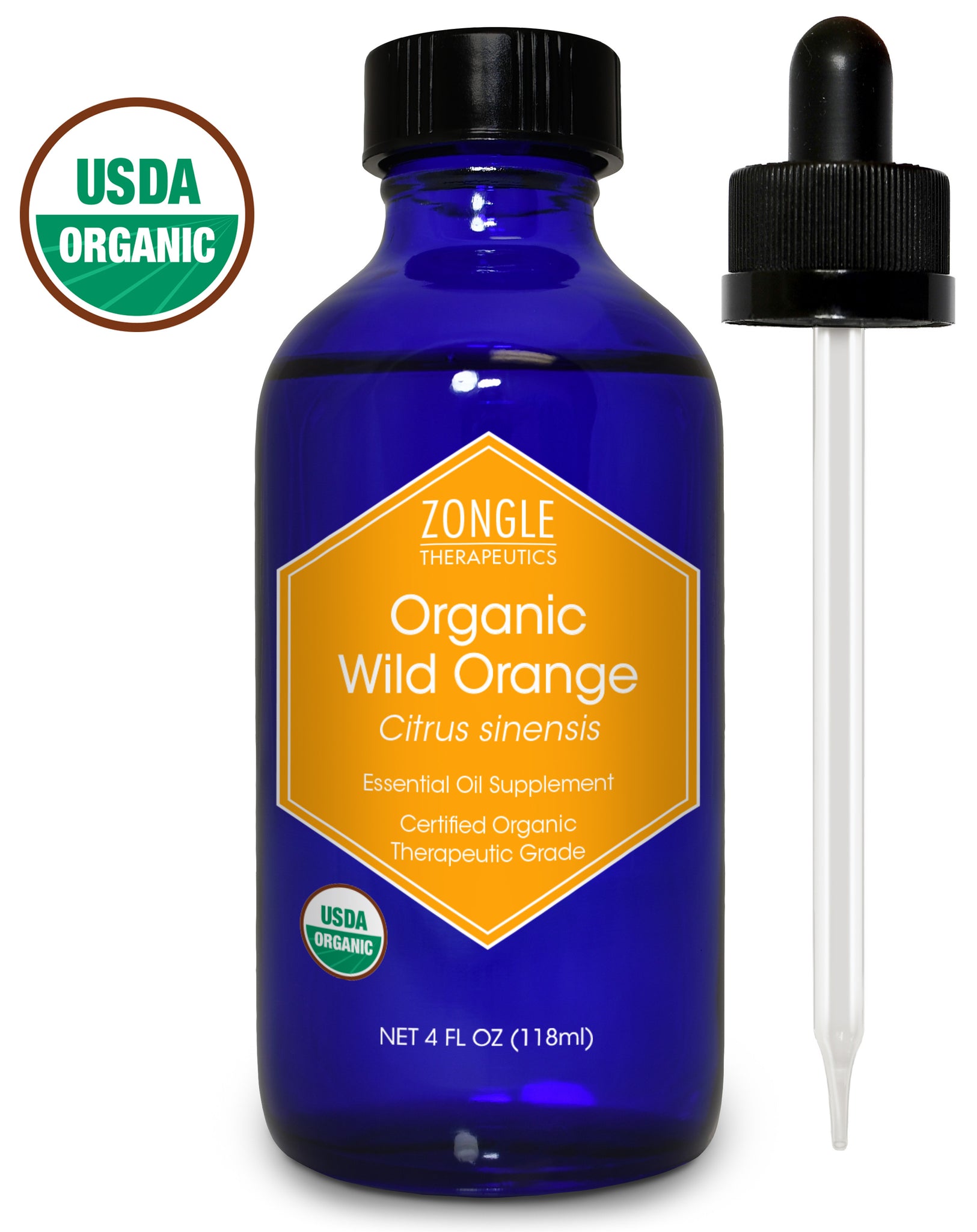 Zongle USDA Certified Organic Wild Orange Essential Oil, SafeToIngest –  Zongle Therapeutics