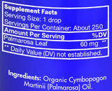 Zongle USDA Certified Organic Palmarosa Oil - Ingredients