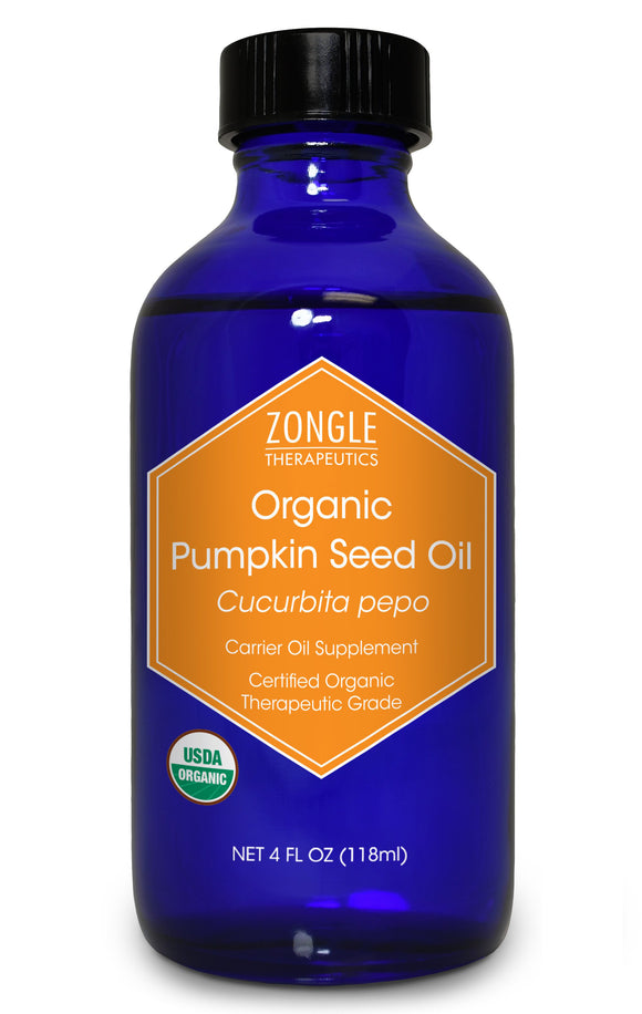 Zongle USDA Certified Organic Pumpkin Seed Oil, Safe To Ingest, Cucurbita Pepo , 4 oz