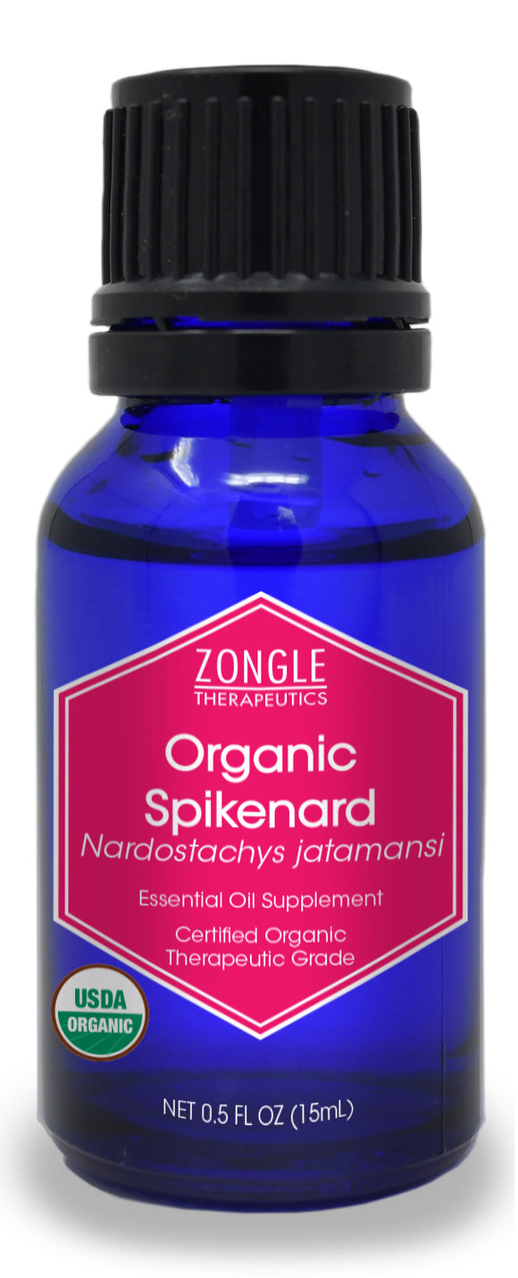 Zongle USDA Certified Organic Spikenard Oil, Safe To Ingest, Nardostachys Jatamansi, 15 mL