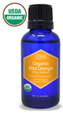 Zongle USDA Certified Organic Wild Orange Essential Oil, Safe To Ingest, Citrus Sinensis, 1 Oz